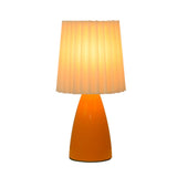Pleated Table Lamp Three Color Stepless Dimming Ceramic Modern Pleated Barrel Lamp Shade for Bedroom V1294-YM0901-3119230089111