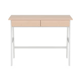 Artiss Computer Desk Drawer Cabinet Oak 100CM MET-DESK-308-OA