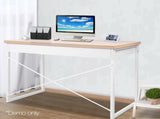 Artiss Computer Desk Drawer Storage Oak 100CM MET-DESK-118-OA