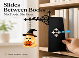 Halloween Ghost Bookshelf Night Light Hanging Decor Lamp Warm Soft Glow Ambient Lighting Slidable V1369-AZ3-W-14897
