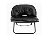 Artiss Foldable Chair 2-In-1 Armchair Lounge Chair Portable Black UPHO-H-ARM04-FLD-BK