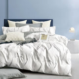 Ardor 250TC Vander Cotton Sateen Quilt Cover Set Queen V442-INT-QUILTCS-250TCVANDER-WHITE-QS