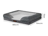 Pawz Orthopedic Memory Foam Pet Bed Dog Washable Mat PT1289-L-GY