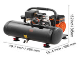 Air Compressor Compact Portable Oil Free Compressor 8L 8bar V952-WYWSKYJ8L750PU481V3