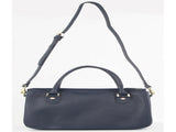 Morrissey Italian Womens Structured Leather Handbag Ladies Bag - Navy V563-MO-3159-NAVY