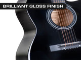 Karrera Acoustic Cutaway 40in Guitar - Black ACG40-BK