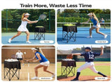 Everfit Foldable Tennis Hopper Stand with Wheels Holds Up to 150 Balls BSR-A-TENNIS