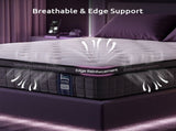 Levitex Queen Mattress 2 Rows Edge Support for Deep Sleep 5-Zone Ergonomic Pocket Spring Breathable MATTRESS-F-NEX-30-Q
