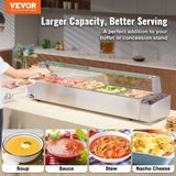 VEVOR Commercial Electric Food Warmer Countertop Buffet 5*8Qt with Glass Shield V952-SYSPBWQBLZK5C1L71V3