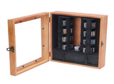 Miniature Book Display Case Solid Wood and Plastic Rotatable Tiny Miniature Library Display Cabinet V1294-YM0901-3115250006911