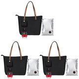3X Wine Tote Bag, Beach Cooler for Travel Gift, Leakproof Insulated Purse Carrier with Hidden Spout V1366-AZ2-W-14508