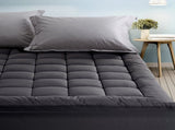 Giselle Bedding Bamboo Charcoal Filling Pillowtop Topper 1000GSM 5cm Thick Pillowtop Pad for Back TOPPER-CHAR-KS
