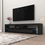 Modern TV Cabinet Living Room Furniture 200cm Black V195-TS052-200-BK