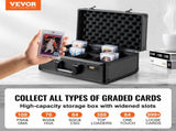 Graded Card Storage Box, 4 Slots, Graded Sports Cards Holder Carrying Case with Coded Lock Foam V952-FJKSNHMMS108T371IV0