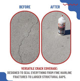Magic Crack Filler Fast-Drying, Weather-Resistant Concrete Repair for Driveways, Walkways, Patios, V1107-116-99554-BLK-500G