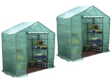 Walk-in Greenhouse 2 Tier Twin Pack, 195 x 143 x 73 cm V178-68901