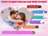 6Pcs Sublimation Wind Spinner Blanks 3D Wind Spinners Hanging Wind Spinners for Outdoor Garden V1369-AZ3-W-11577