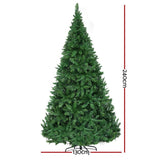 Jingle Jollys Christmas Tree 2.4m Xmas Tree Decorations 1488 LEDs XM-TR-E-WELL-8F-LED-N