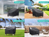 Garden Furniture Covers, Waterproof, 2-Pack, Lawn Mower Chair Covers 600D Heavy Duty Oxford Fabric, V1188-TR101-17277-1
