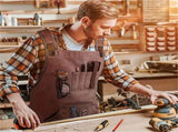 Waterproof Apron Utility Apron Work Apron Industrial Apron Tool Storage Apron - Mocha - Size regular V1106-144-44430-MOC-REGULAR