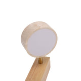 LED Wall Sconce Oak Wood Travertine Stone Modern Rotatable Wall Light Fixture Art Decor for Entryway V1294-YM0901-3119250058411