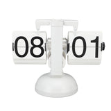 Flip Clock Large Number Battery Powered 304 Stainless Steel Tabletop Retro Flip Clock for Home V1294-YM0710-3115230112011