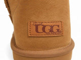Jillaroo Womens UGG Boots Genuine Sheepskin Suede Leather Moccasins - Chestnut - 6 V563-GROSBY-401239-CHESTNUT-6