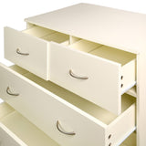 Tallboy Dresser 6 Chest of Drawers Storage Cabinet 85 x 39.5 x 105cm CBT-KLN-085-040-105-WHT