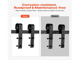 1830 mm Sliding Barn Door Hardware Kit for Single Sliding Barn Door Black V952-HDSMDGDGDM2D9TRAQ001V0