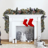 Christabelle 2.7m Christmas Garland Snowy with LED Lights Stamford Spruce Tree Decoration Ornam 112_NATSS274