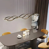 BAMDECOR A2569 1.5m Antizer Nordic Minimalist Wave Long Pendant Light V255-BAM-A2569-BLK