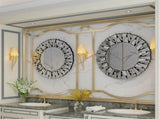 Silver Sunburst Round Wall Mirror V767-JJ-XM768-V1