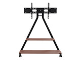 Artiss Mobile TV Stand Rolling Cart Wheels 32-75" Heavy Duty 133kg Mount Bracket TV-MOUN-6001-BK-WAL