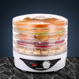 Devanti 5 Trays Food Dehydrator Fruit Dehydrators Pet Beef Jerky Dryer White FD-B-1142-5T-WH
