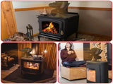 Stove Fan 4-Blade Upgrade Heat Powered Fireplace Fan for Fireplace Wood Burning Fan- Eco Friendly V1370-AZ4-05817