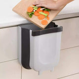 Hanging Trash Can Collapsible Small Garbage Waste Bin for Kitchen Cabinet Door V178-40996