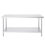 Stainless Steel Prep Table, 30 x 72 x 34 Inch, Heavy Duty Metal Worktable with 3 Adjustable Height V952-CFBXGGZTLCWJS66RVV0
