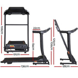 Everfit Treadmill Electric Home Gym Fitness Exercise Machine Incline 400mm TMILL-TITAN40-8000-BK