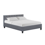 Artiss Bed Frame Queen Size Grey VANKE BFRAME-E-VANKE-Q-GY-AB