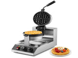 Commercial Waffle Maker, 1300W Round Waffle Baker Machine, Non-Stick Stainless Steel Belgian Waffle V952-SYBLSHFBJDP1II7A0V3