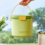 Dual-Wall Insulated Ice Cooler Bucket, Ice Bucket with Lid, Portable Ice Storage Container, Long V1370-AZ4-15720