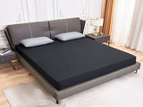 Dark Grey Queen Size Waterproof Fitted Mattress Protector - Soft & Breathable Bed Cover, V888-ELOSUNG27786