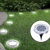 12x Solar Powered LED Buried Inground Recessed Light Garden Outdoor Deck Path V63-831721