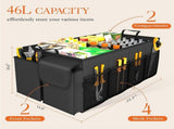 Black Large-Capacity Foldable Car Trunk Storage Organizer - Collapsible Backseat Storage Box V888-ELOSUNG17122