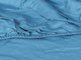 Dreamz 4pcs Queen Size 100% Bamboo Bed Sheet Set in Blue Colour BED1016-Q-BL
