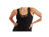 MERINO SKINS Ladies Dianthe Tank Top Thermal Merino Wool Rich Thermals - Black V563-MS-DIANTHE-TANK-BLK-L