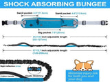Hands Free Dog Running Leash With Adjustable Waist Belt, Reflective Bungee, Pockets And Bottle V1237-ZY-807-298