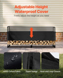 Firewood Rack with Waterproof Cover, 257 x 36 x 117 cm Outdoor Firewood Holder, 660lb Weight V952-DCJPSYGNJB102MUXJV0