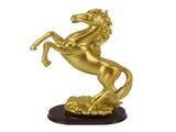 Horse Statue Gold Synthesized Resin Unique Horse Art Figurine for Wine Cabinet Office Leaping Horse V1294-YM0710-3115230125912