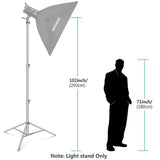 1Pcs Hridz 260cm Stainless Steel Heavy Duty with 1/4" to 3/8" adapter for Studio Softbox, Monolight V571-328453949391
